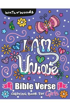 Coperta cărții 'I Am Unique Bible Verse Coloring Book for Girls -'