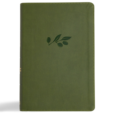 CSB Giant Print Reference Bible, Digital Study Edition, Olive Leathertouch, Indexed -