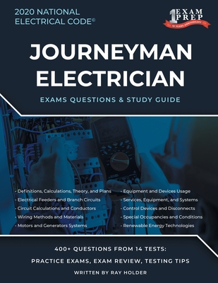Coperta cărții 'Rhode Island 2020 Journeyman Electrician Exam Questions and Study Guide: 400+ Questions for study on the National'