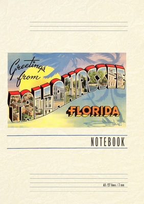 Vintage Lined Notebook Greetings from Tallahassee, Florida - 