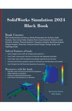 Coperta cărții 'SolidWorks Simulation 2024 Black Book - Gaurav Verma'