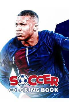 Coperta cărții 'Soccer Coloring Book: 100+ coloring pages of players, stadiums and teams of the Champions League - Let's Learn Playing'