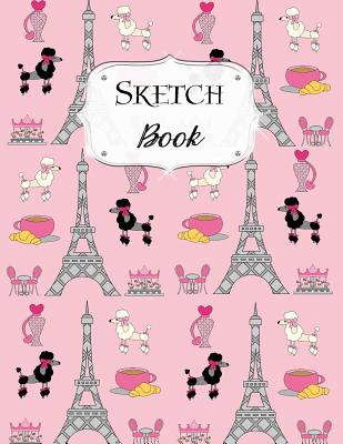 Coperta cărții 'Sketch Book: Paris Sketchbook Scetchpad for Drawing or Doodling Notebook Pad for Creative Artists #8 Pink - Jazzy'