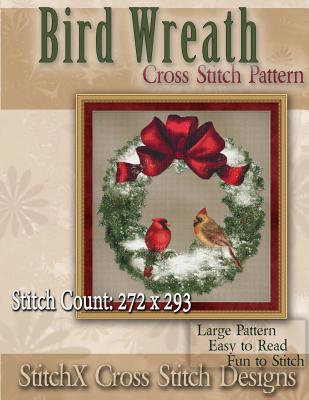 Bird Wreath Cross Stitch Pattern - 