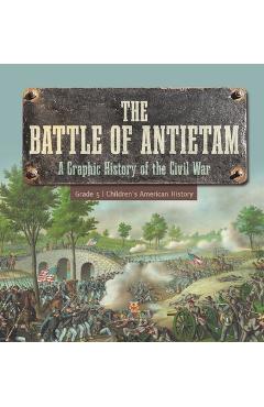 Coperta cărții 'The Battle of Antietam A Graphic History of the Civil War Grade 5 Children's American History -'