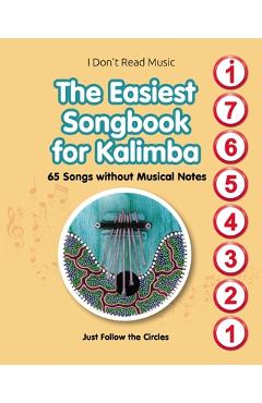 Coperta cărții 'The Easiest Songbook for Kalimba. 65 Songs without Musical Notes - Helen Winter'