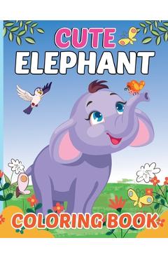 Poza produsului Cute Elephant Coloring Book for Kids - Laura Bidden