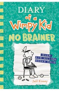 Coperta cărții 'No Brainer (Diary of a Wimpy Kid Book 18) (Export Edition) - Jeff Kinney'