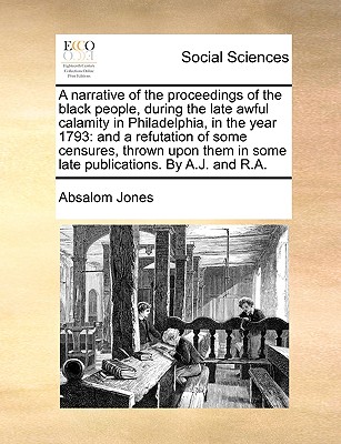 Coperta cărții 'A Narrative of the Proceedings of the Black People, During the Late Awful Calamity in Philadelphia, in the Year 1793:'