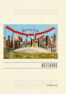 Vintage Lined Notebook Greetings from Denver, Colorado - 
