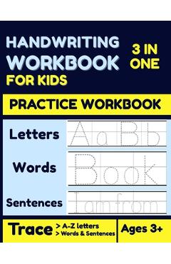 Coperta cărții 'Handwriting Workbook for Kids: 3 In 1 Alphabet Handwriting Practice Workbook For KIDS, Kindergarten Master writing'