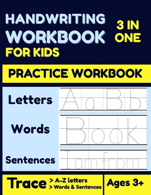 Coperta cărții 'Handwriting Workbook for Kids: 3 In 1 Alphabet Handwriting Practice Workbook For KIDS, Kindergarten Master writing'