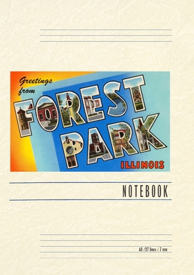 Vintage Lined Notebook Greetings from Forest Park, Illinois - 