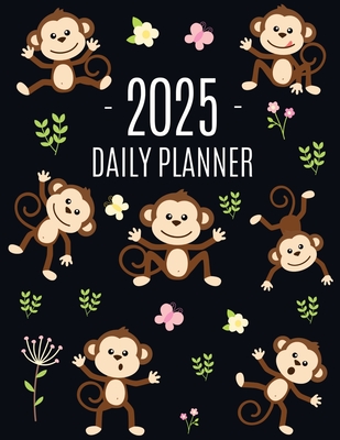 Monkey Planner 2025: Cute Year Organizer with Adorable Apes For an Easy Overview of All Your Appointments! Jungle Animal Scheduler: January - Pimpom Pretty Press