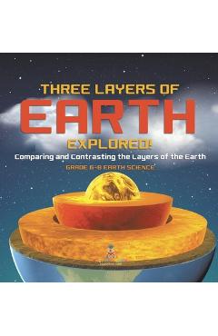 Coperta cărții 'Three Layers of Earth Explored! Comparing and Contrasting the Layers of the Earth Grade 6-8 Earth Science -'