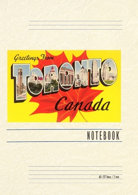 Vintage Lined Notebook Greetings from Toronto, Canada - 
