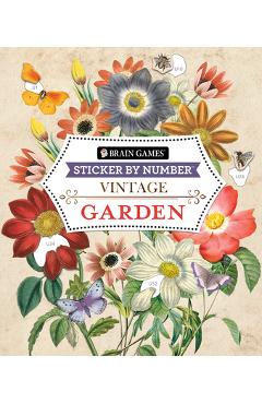 Poza produsului Brain Games - Sticker by Number - Vintage: Garden - 