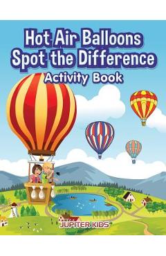 Coperta cărții 'Hot Air Balloons Spot the Difference Activity Book -'