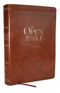 The Open Bible: Read and Discover the Bible for Yourself (NKJV Brown Leathersoft, Red Letter, Comfort Print) -