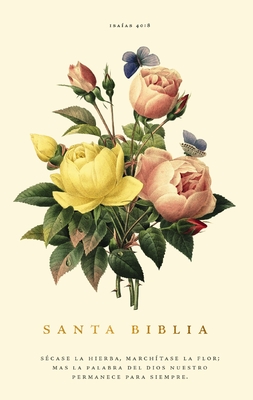 Rvr60, Santa Biblia, Premio Y Regalo, Letra Grande, Tapa Dura, Floral, Palabras de Jesús En Rojo, Comfort Print -