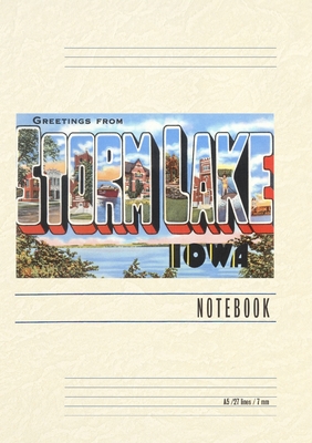 Vintage Lined Notebook Greetings from Storm Lake - 