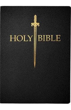 Poza produsului KJV Sword Bible, Large Print, Black Bonded Leather, Thumb Index: (Red Letter, 1611 Version) - 