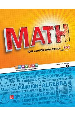 Coperta cărții 'Glencoe Math, Course 1, Student Edition, Volume 2 -'