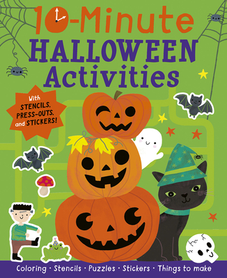 Coperta cărții '10-Minute Halloween Activities: With Stencils, Press-Outs, and Stickers! - Helen Hughes'