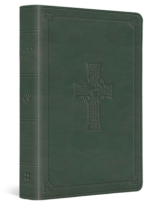 Coperta cărții 'ESV Value Large Print Compact Bible (Trutone, Quiet Forest, Celtic Cross Design) -'
