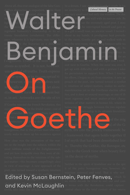 On Goethe - Walter Benjamin