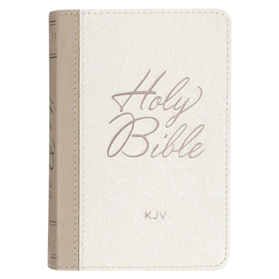 KJV Bible Pocket Faux Leather White -