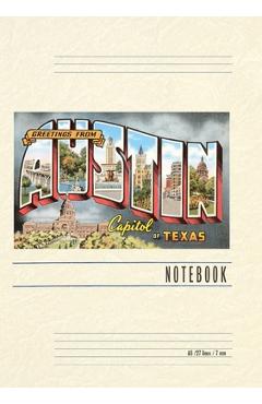 Coperta cărții 'Vintage Lined Notebook Greetings from Austin, Texas -'