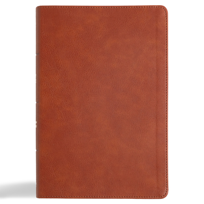 CSB Giant Print Reference Bible, Digital Study Edition, Burnt Sienna Leathertouch, Indexed -