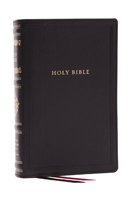 RSV Personal Size Bible with Cross References, Black Genuine Leather, (Sovereign Collection) -