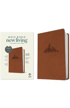 NLT Giant Print Premium Value Bible, Filament Enabled (Leatherlike, British Tan Mountain) -