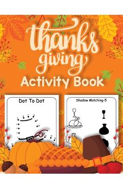 Poza produsului Thanksgiving Activity Book for Kids 4-8: How to Draw, Sudoku, Dot to Dot, Word Search Puzzle Book, Halloween Book for Kids, Coloring Pages - Laura Bidden