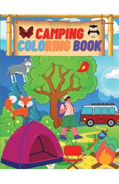 Poza produsului Camping Coloring Book: Camping Coloring Books For Kids Ages 4-8, 8-12 or Preschool, Toddlers, Preschoolers Activity Book for Kids - Manlio Venezia