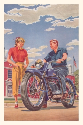 Vintage Journal Couple with Motorcycle - 