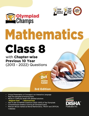 Coperta cărții 'Olympiad Champs Mathematics Class 8 with Chapter-wise Previous 10 Year (2013 - 2022) Questions 5th Edition Complete'