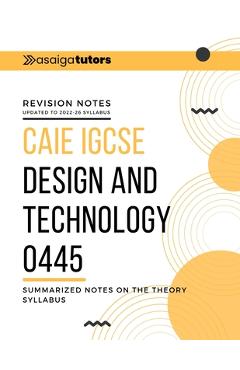 Coperta cărții 'Design and Technology - Resistant Materials: Student Revision Notes - Cambridge - IGCSE - Waleed Aslam'