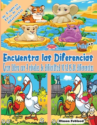 Coperta cărții 'Encuentra las Diferencias: Mi Gran Libro de las Diferencias, Busca y Encuentra Libros Niños 5 años, Pasatiempos niños 6'