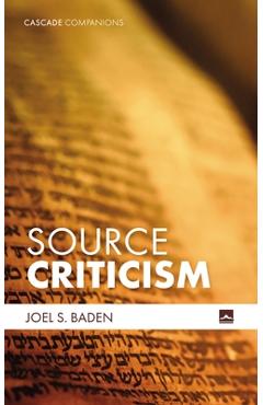 Coperta cărții 'Source Criticism - Joel S. Baden'