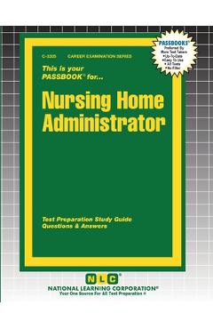 Coperta cărții 'Nursing Home Administrator -'