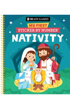 Coperta cărții 'Brain Games - My First Sticker by Number: Nativity (Christmas) -'