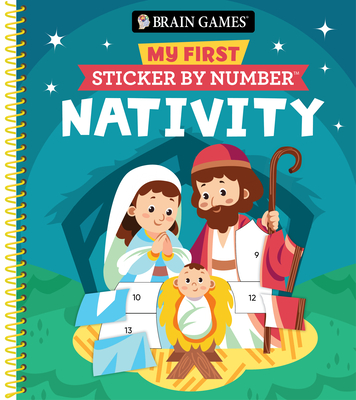 Brain Games - My First Sticker by Number: Nativity (Christmas) -