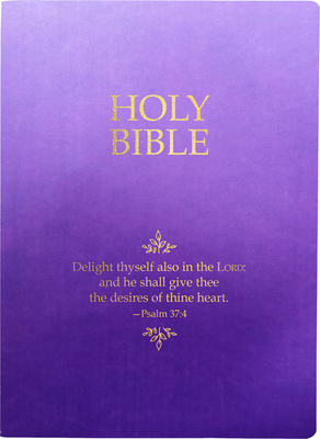 KJV Holy Bible, Delight Yourself in the Lord Life Verse Edition, Large Print, Royal Purple Ultrasoft: (Red Letter) -