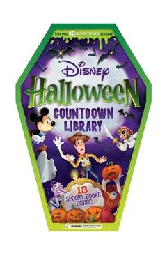Coperta cărții 'Disney: Halloween Story Library: With 13 Spooky Stories and 80 Glow-In-The-Dark Stickers -'