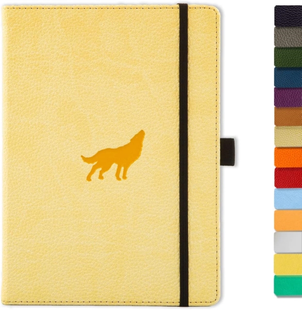 Dingbats* Wildlife A5+ Cream Wolf Notebook - Graph - 