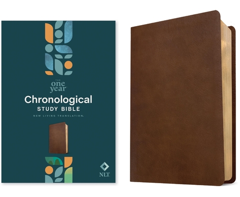 Coperta cărții 'NLT One Year Chronological Study Bible (Leatherlike, Rustic Brown) -'