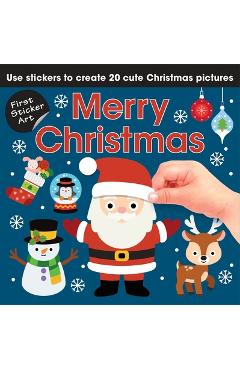 Coperta cărții 'First Sticker Art: Merry Christmas - Paul Calver'